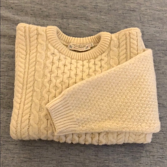 VINTAGE Cream Chunky Knit Fisherman’s Sweater - Picture 8 of 10